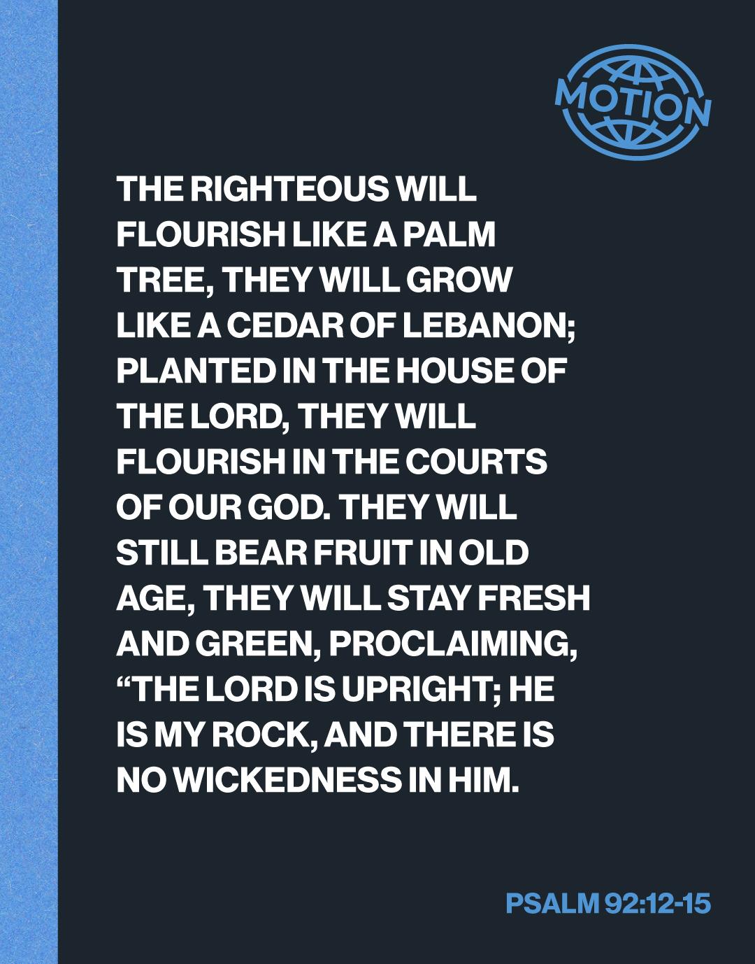 Psalm 92:12-15